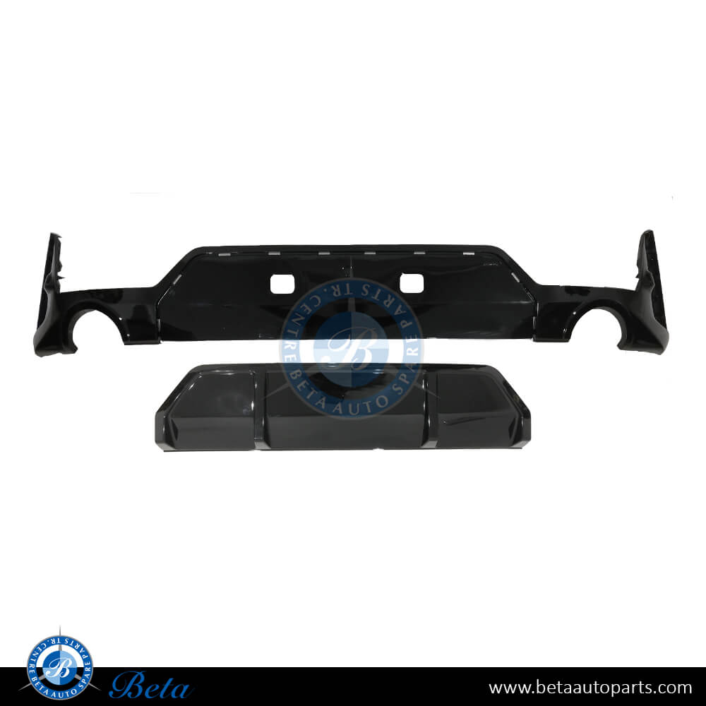 Rear Diffuser M-Tek Gloss Black color for BMW 3 Series G20 LCI 2023-Up models, Part Number 51125A63971-BLK2 Rear Diffuser M-Tek Gloss Black color for BMW 3 Series G20 LCI 2023-Up models, Part Number 51125A63971-BLK2